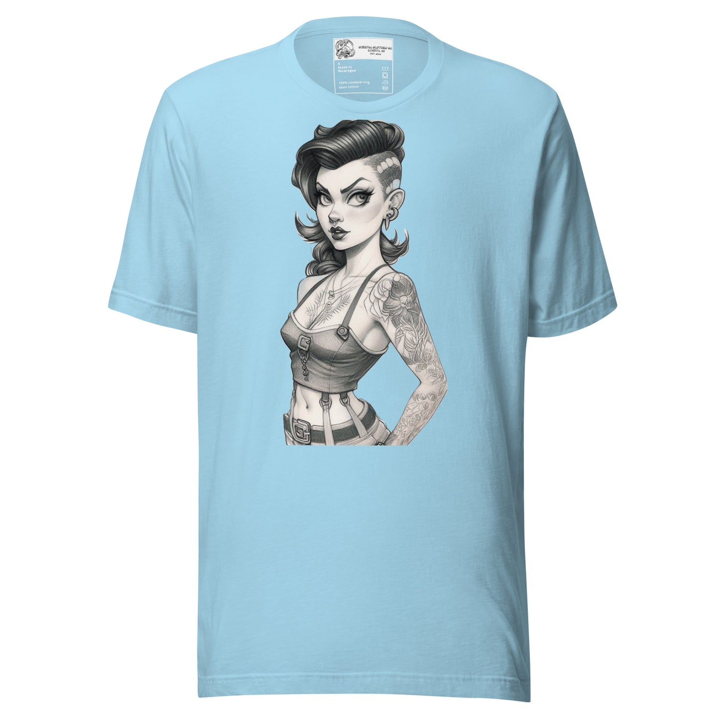 Sexy Pin-Up Girl Sketch #2 Unisex t-shirt