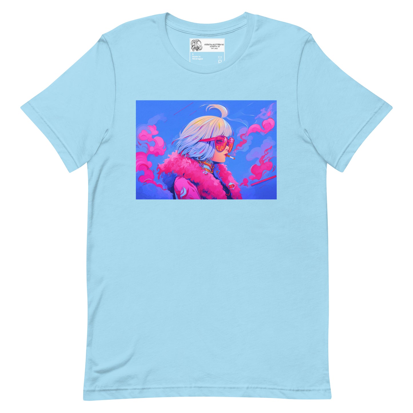 Smoking Anime Woman #3 Unisex t-shirt