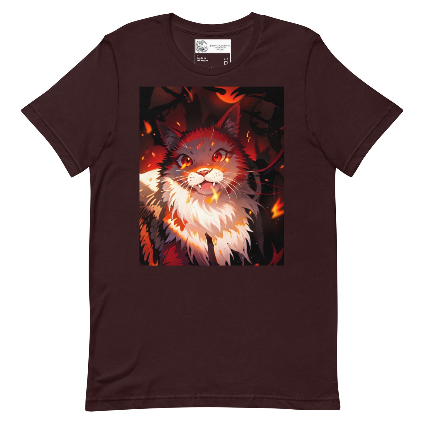 Fire Kitty Cat Unisex t-shirt