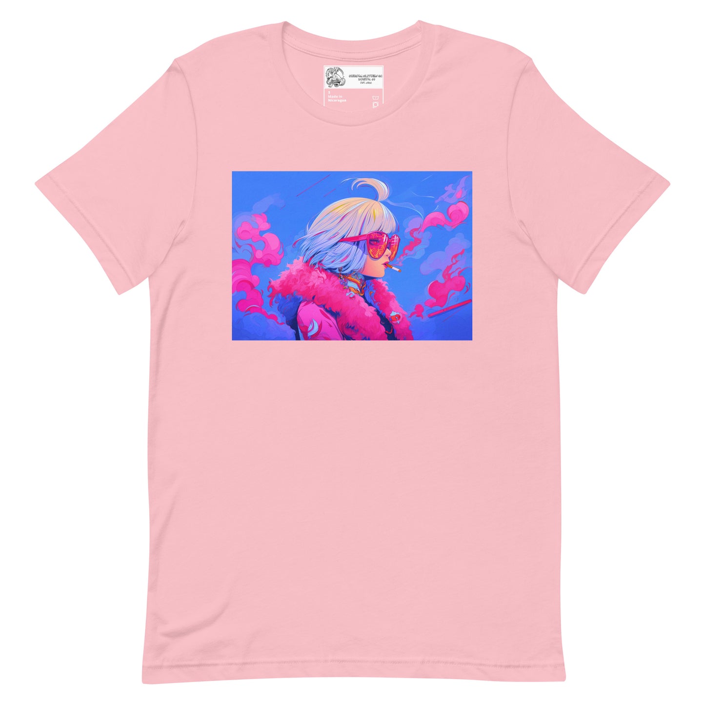 Smoking Anime Woman #3 Unisex t-shirt