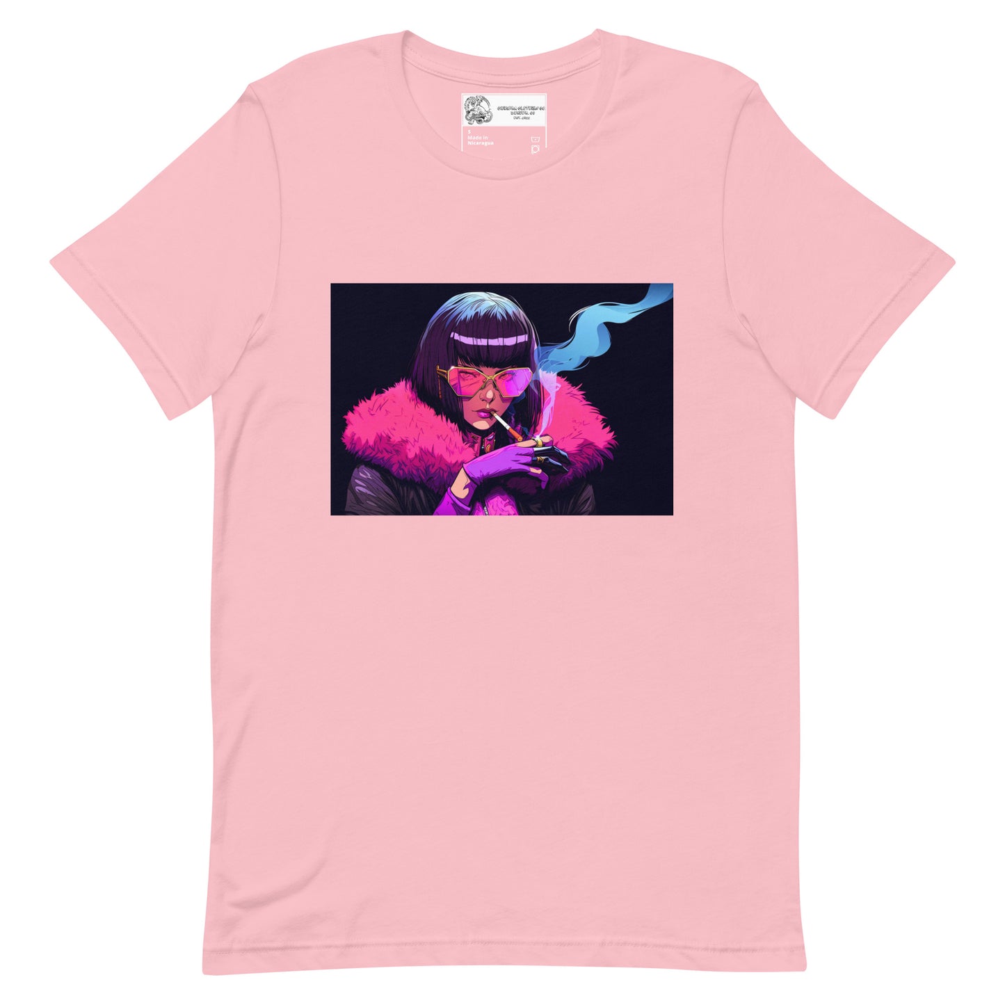 Smoking Anime Woman #4 Unisex t-shirt