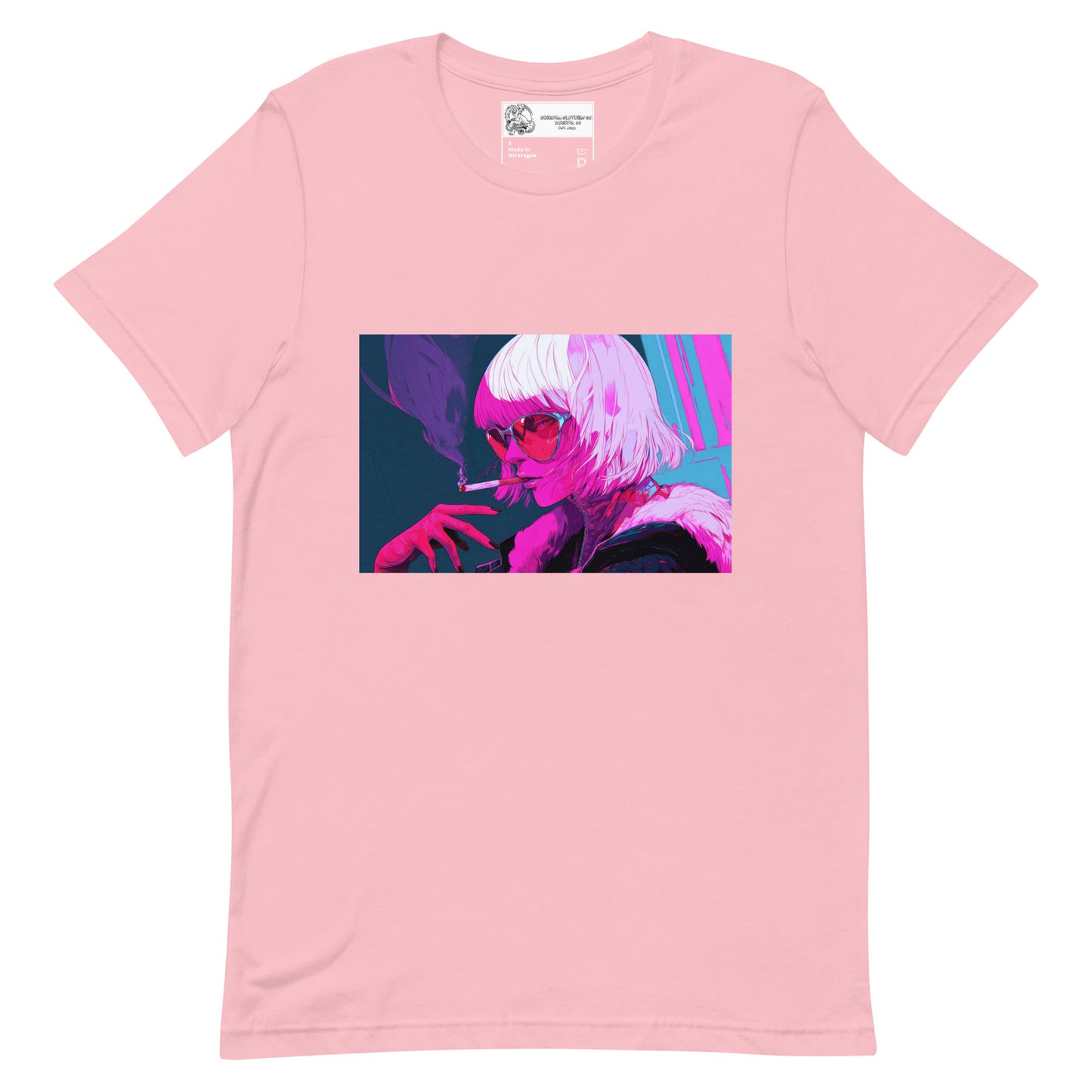 Smoking Anime Woman #5 Unisex t-shirt