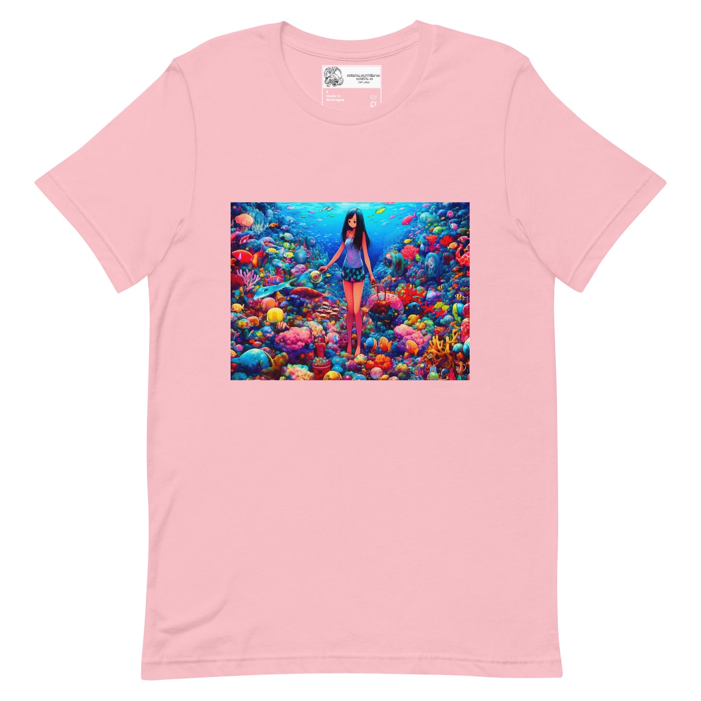 Ocean Anime Girl Unisex t-shirt