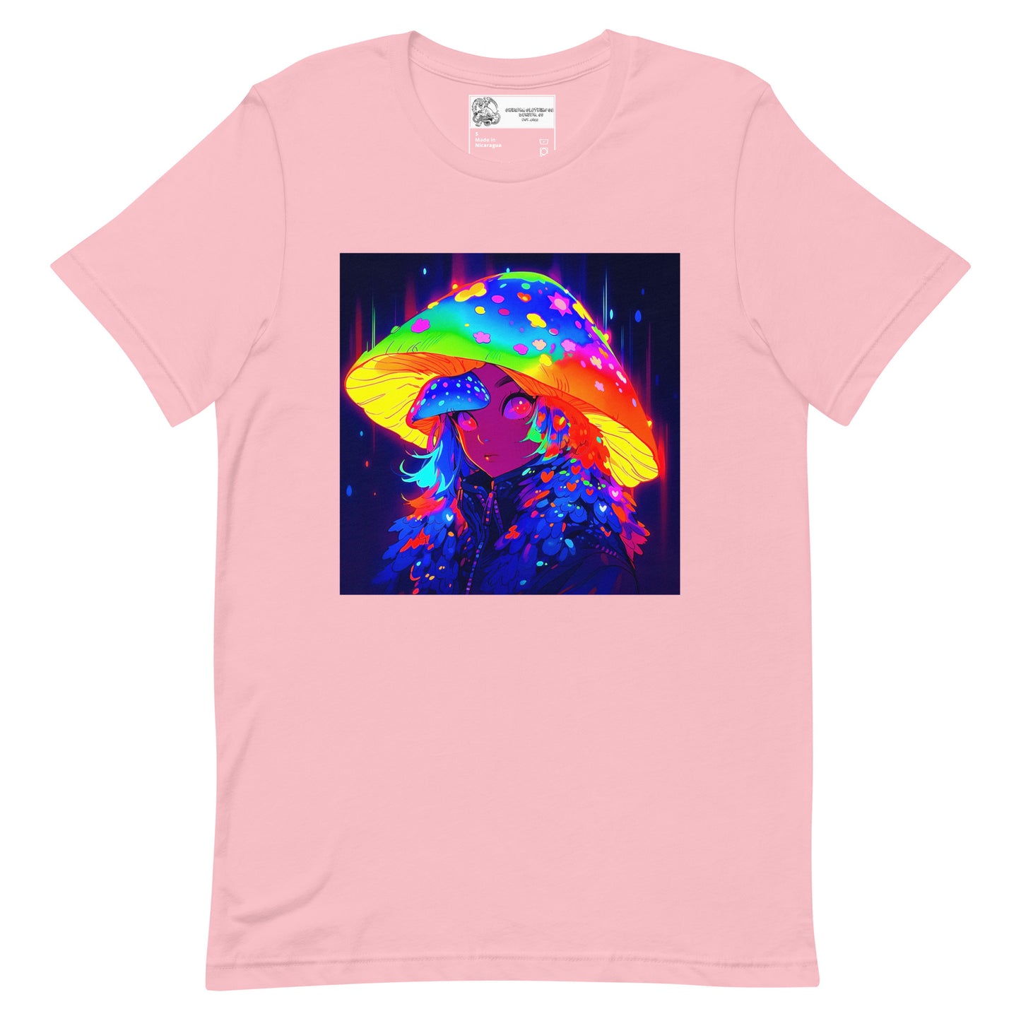 Rainbow Mushroom Anime Girl #1 Unisex t-shirt