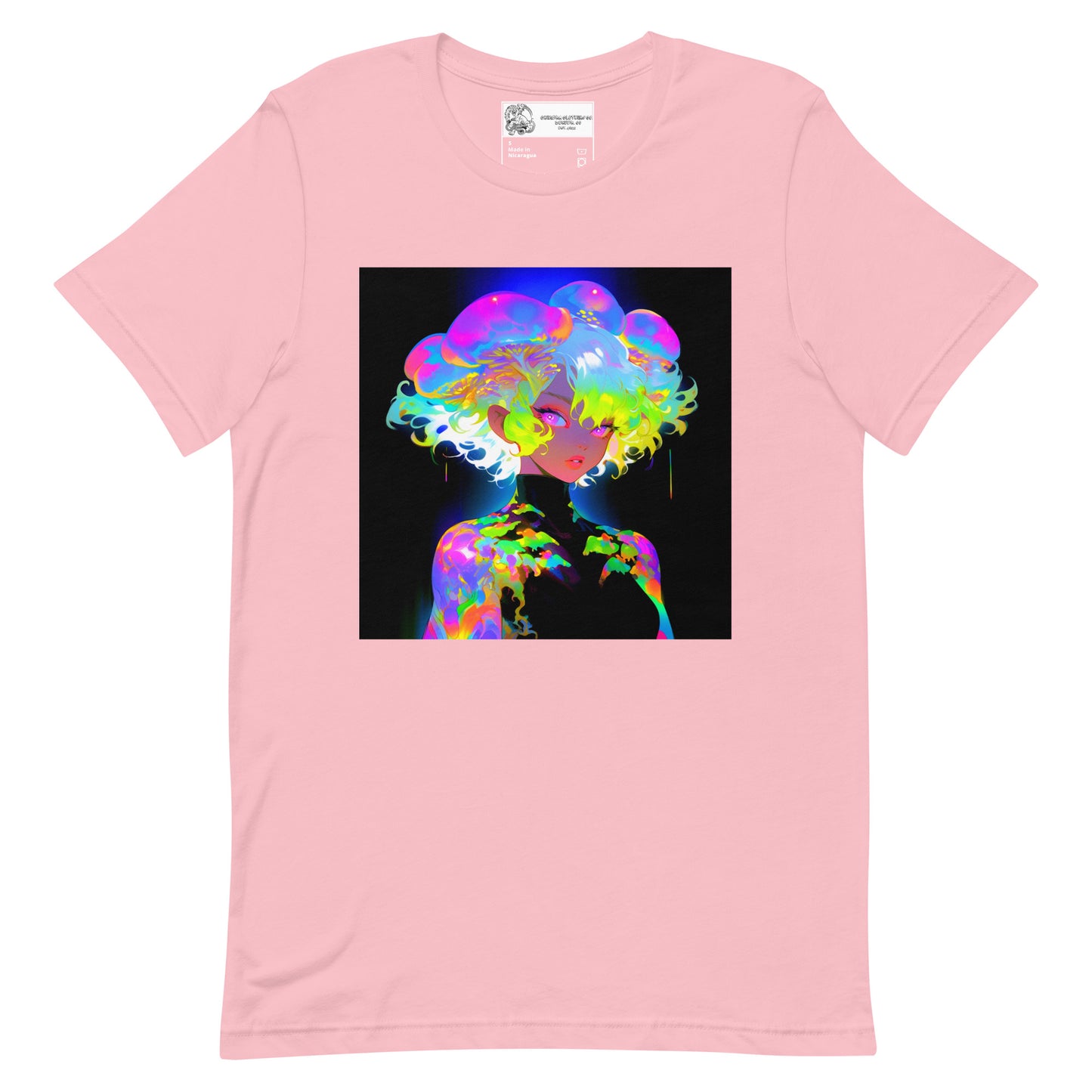 Rainbow Mushroom Anime Girl #2 Unisex t-shirt