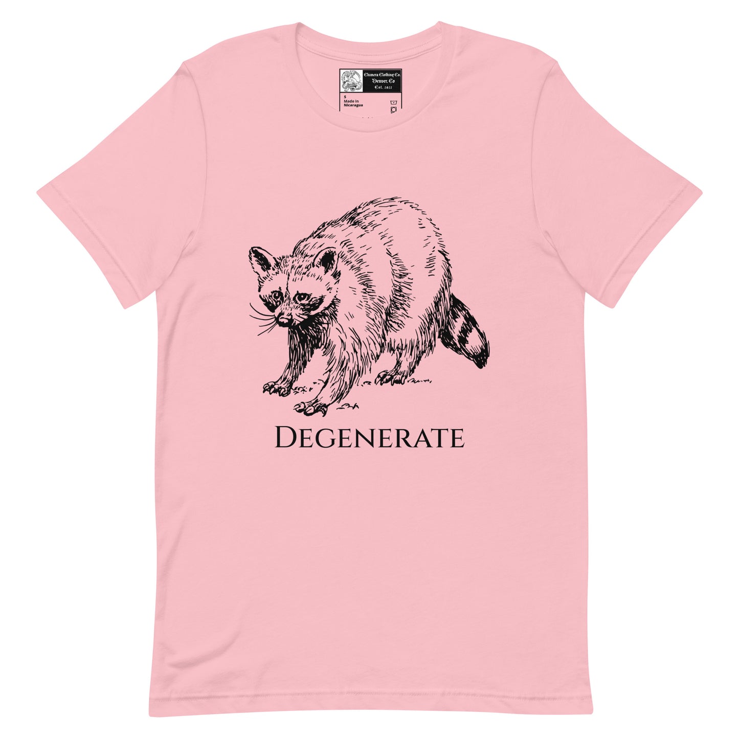 Degenerate Raccoon Unisex t-shirt