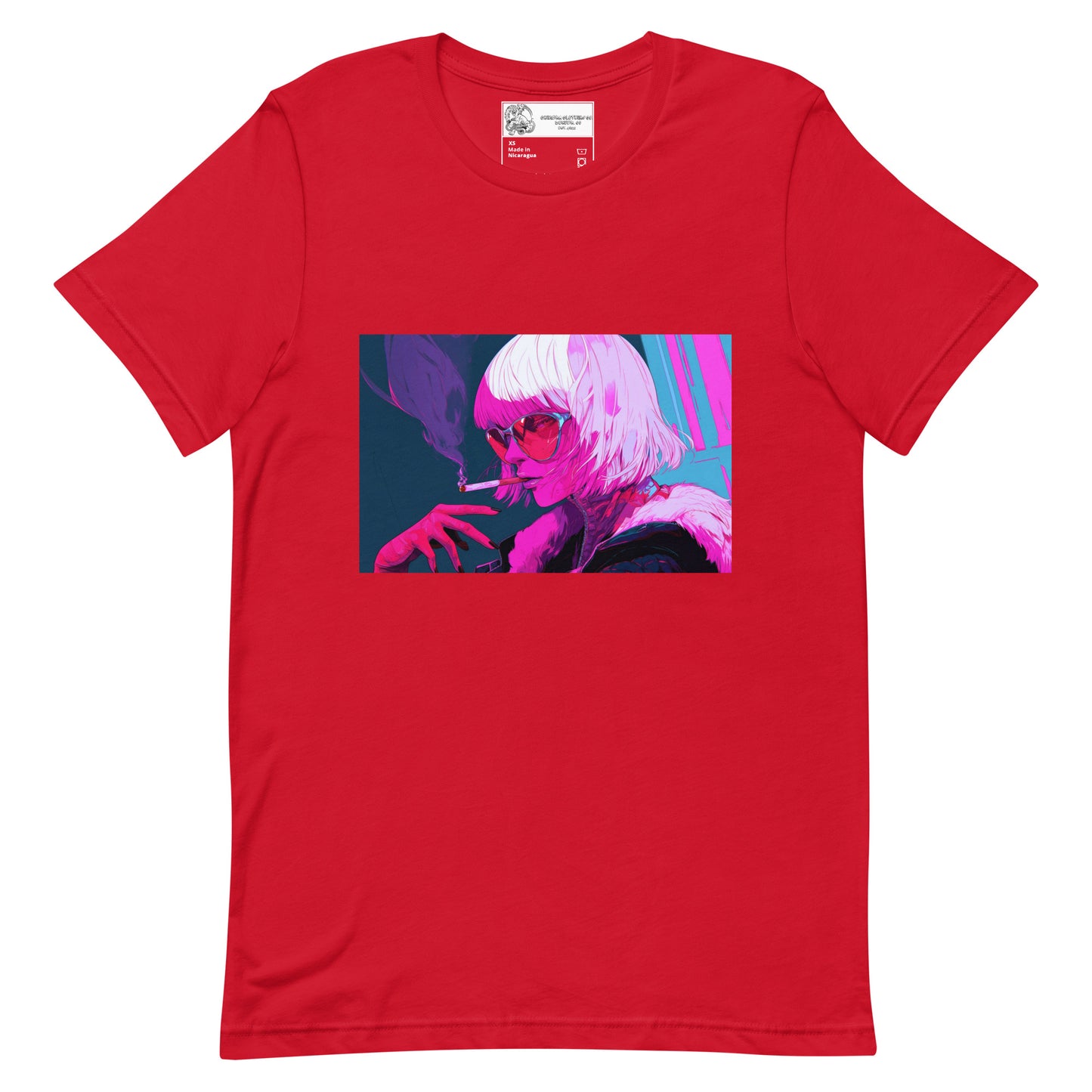 Smoking Anime Woman #5 Unisex t-shirt