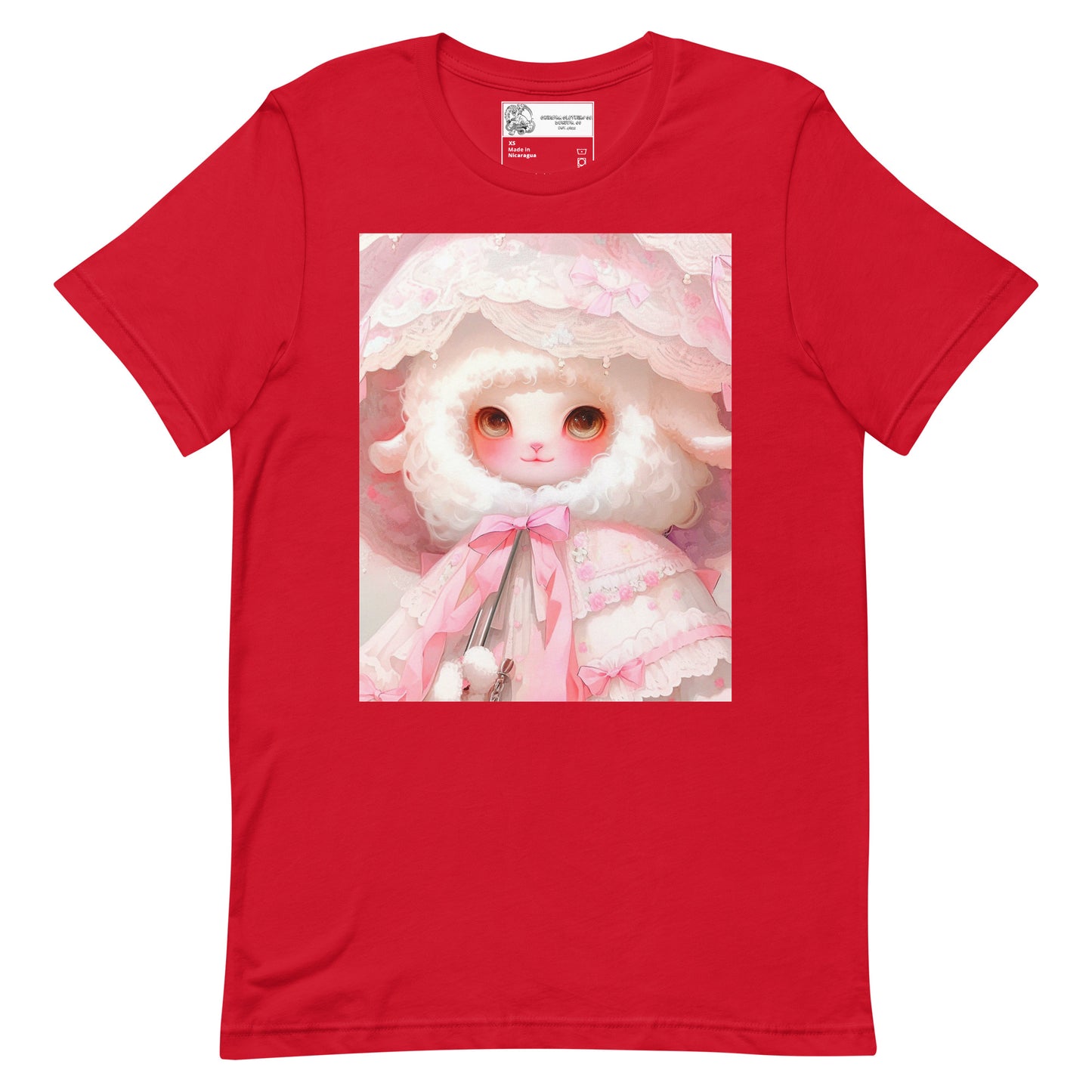 Precious Pastel Lamb with Umbrella Unisex t-shirt