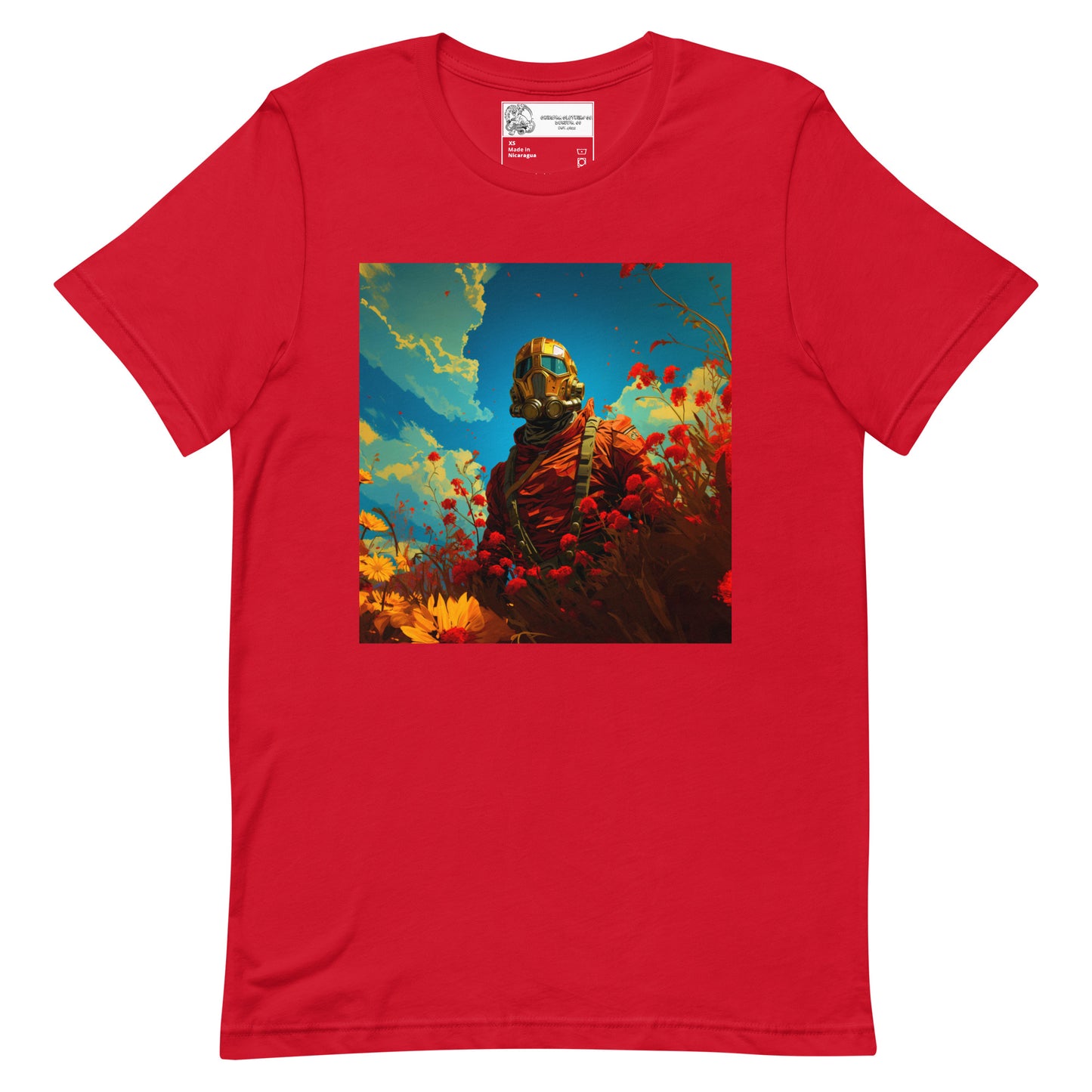 Soldier in the Flowers Unisex t-shirt