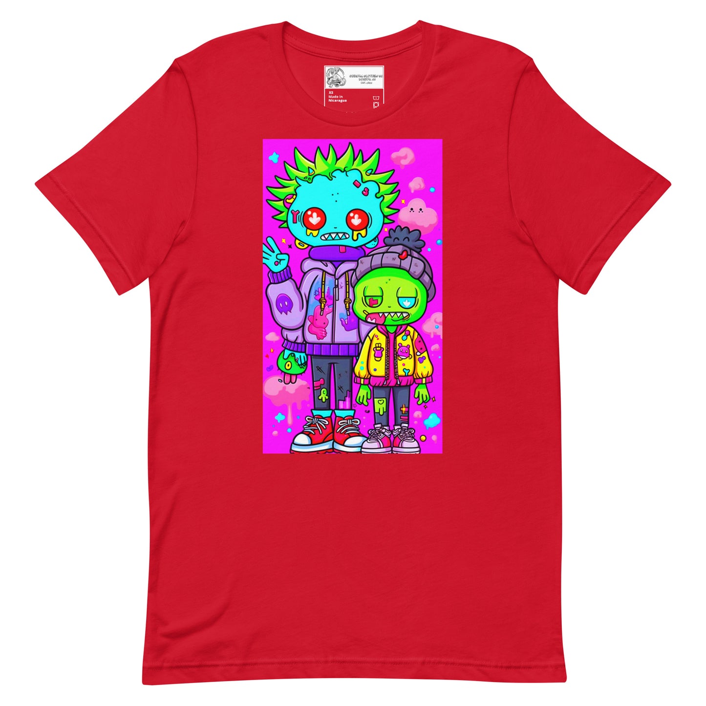 Neon Zombie Alien Bros. Unisex t-shirt