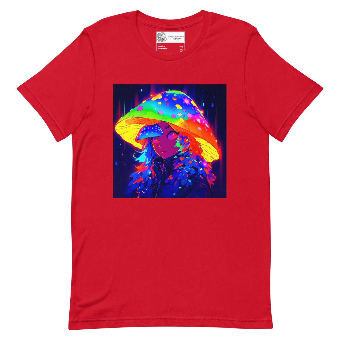 Rainbow Mushroom Anime Girl #1 Unisex t-shirt