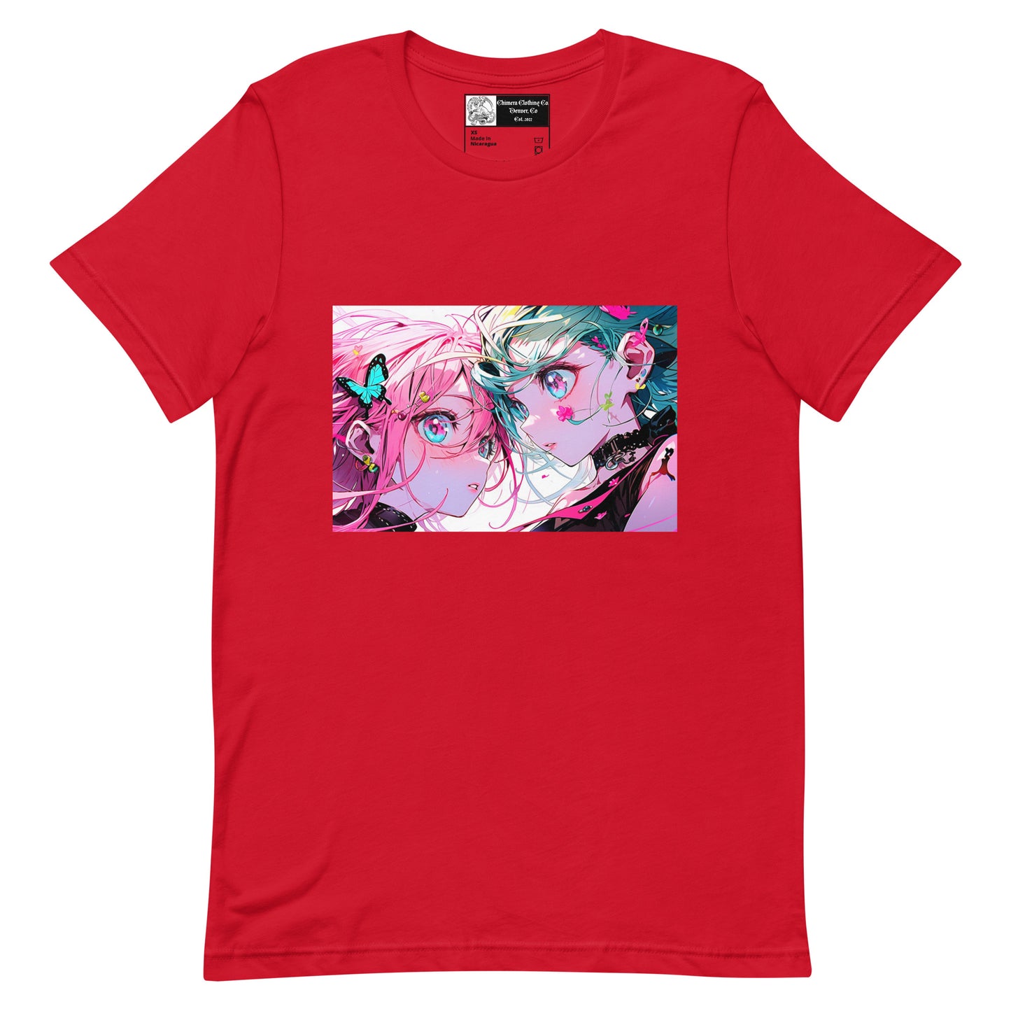 Butterfly Anime Couple #2 Unisex t-shirt