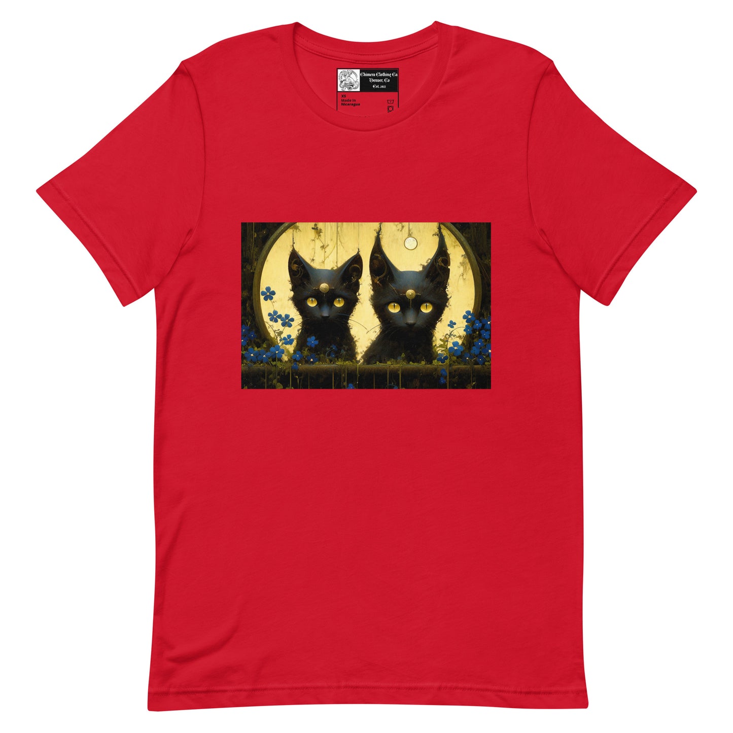 Black Cat Twins Unisex t-shirt