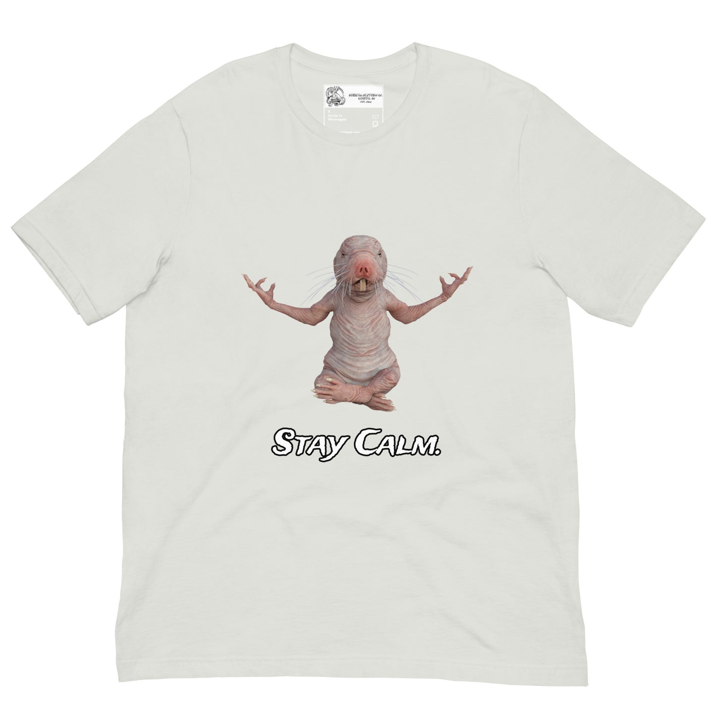 Stay Calm Zen Naked Mole Rat SOFT STYLE Unisex t-shirt