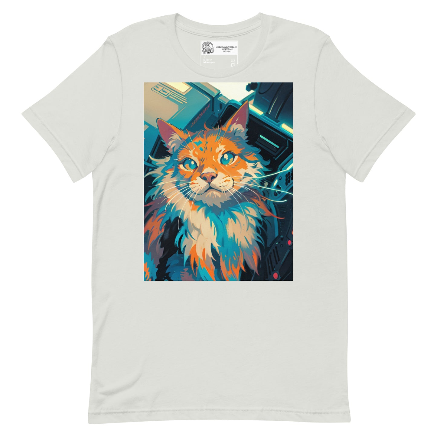 Spaceship Kitty Cat Unisex t-shirt