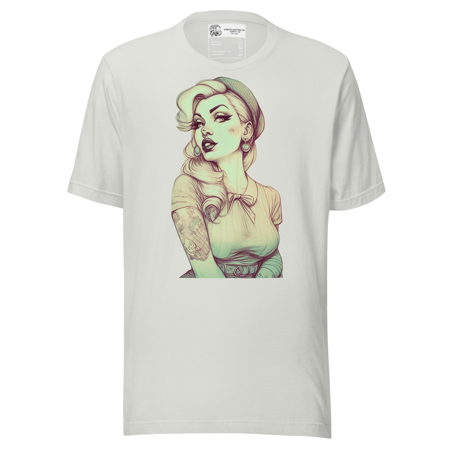 Sexy Pin-Up Girl Sketch #1 Unisex t-shirt