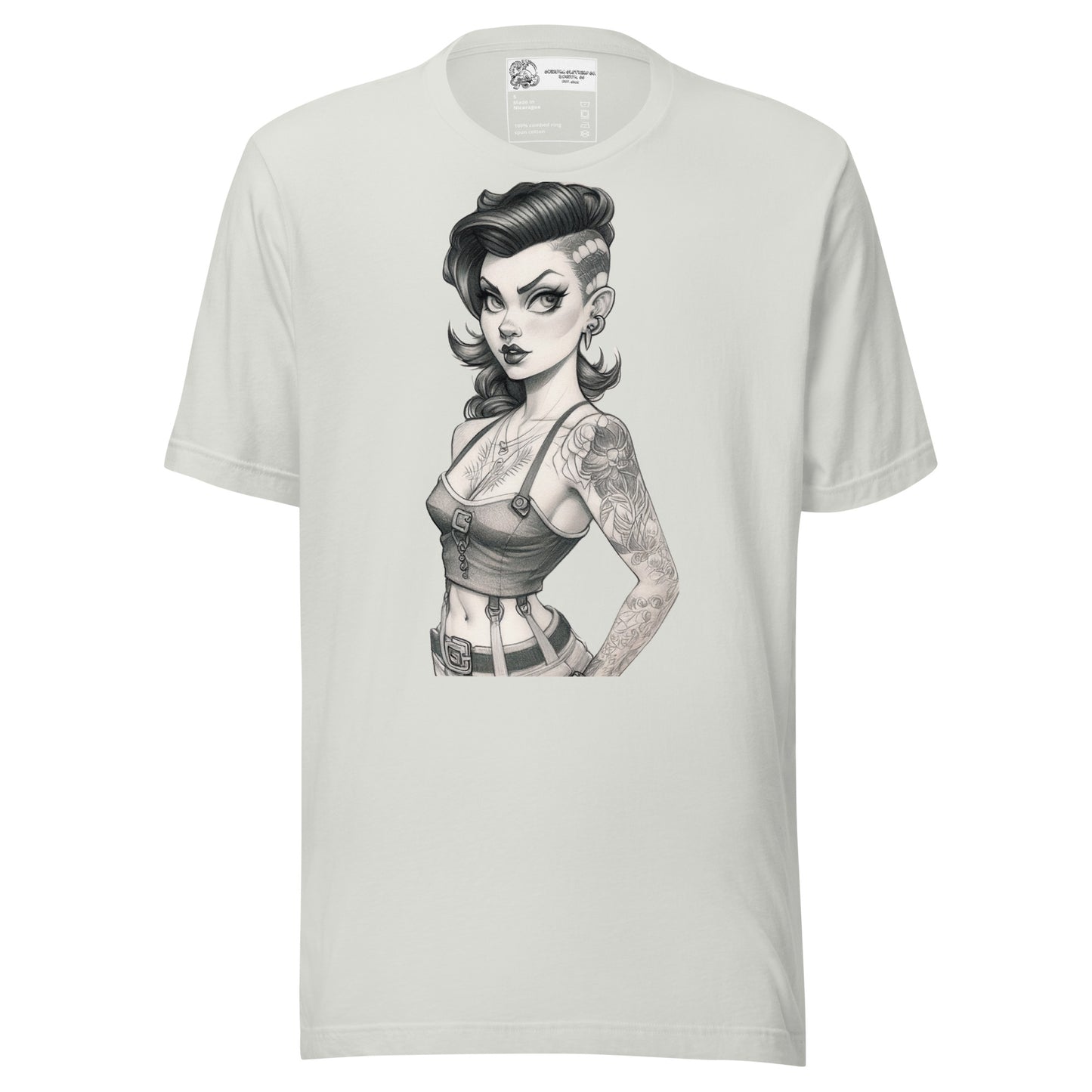 Sexy Pin-Up Girl Sketch #2 Unisex t-shirt