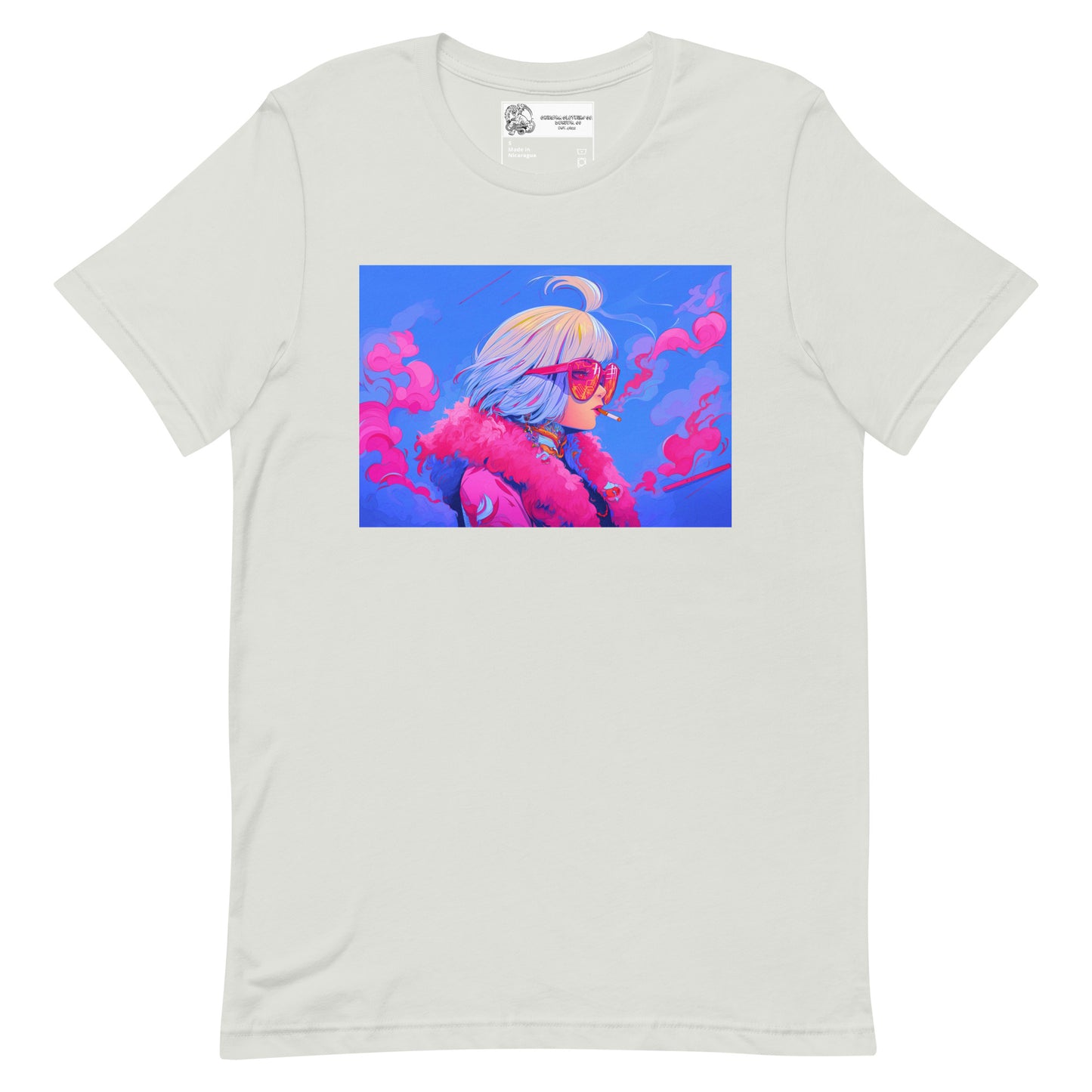 Smoking Anime Woman #3 Unisex t-shirt