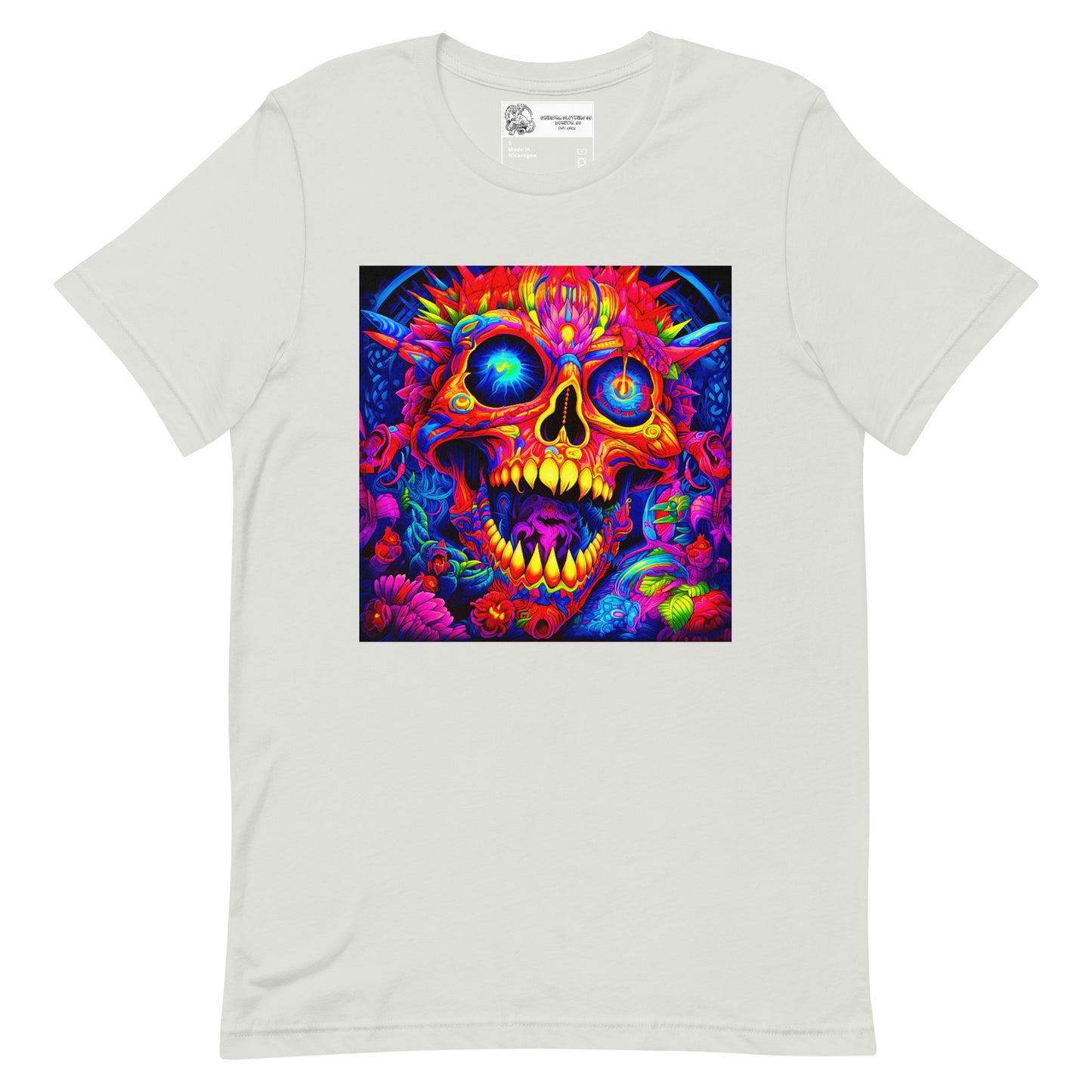 Trippy Blacklight Skull Unisex t-shirt