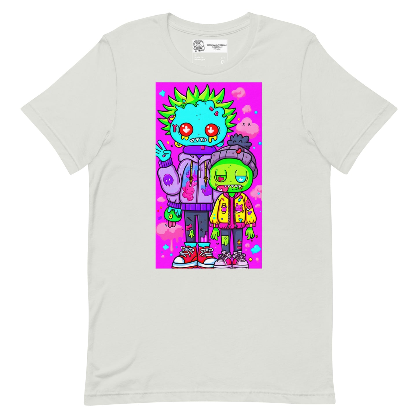 Neon Zombie Alien Bros. Unisex t-shirt