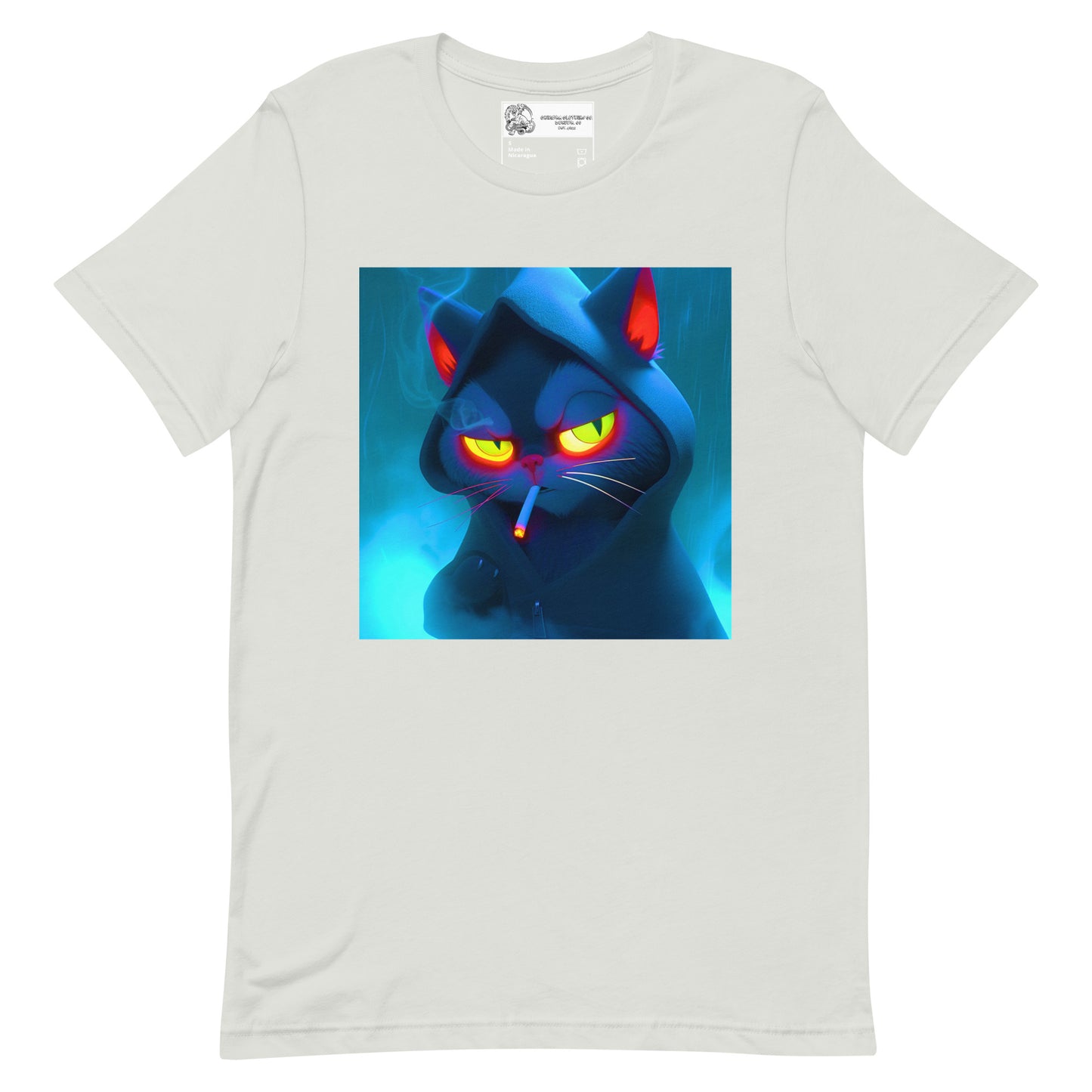 Smoking Cat Unisex t-shirt