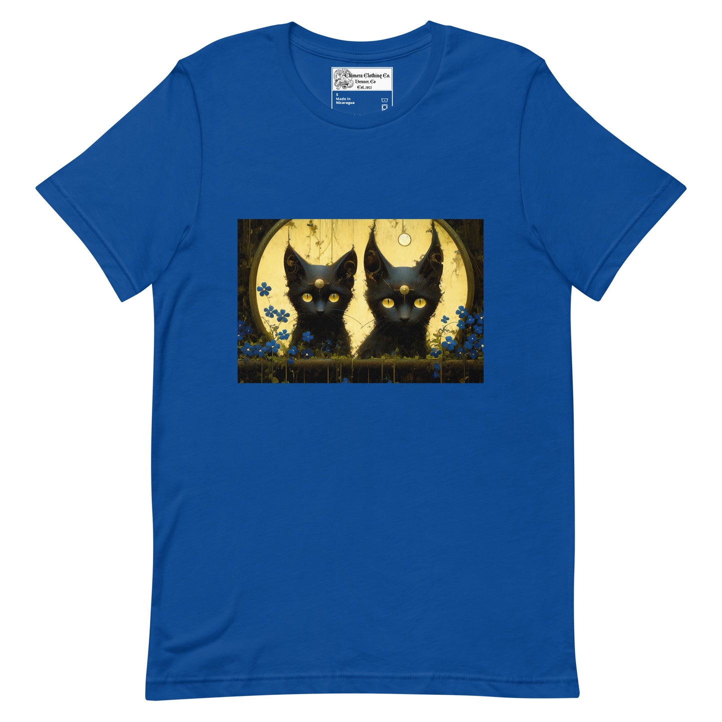 Black Cat Twins Unisex t-shirt