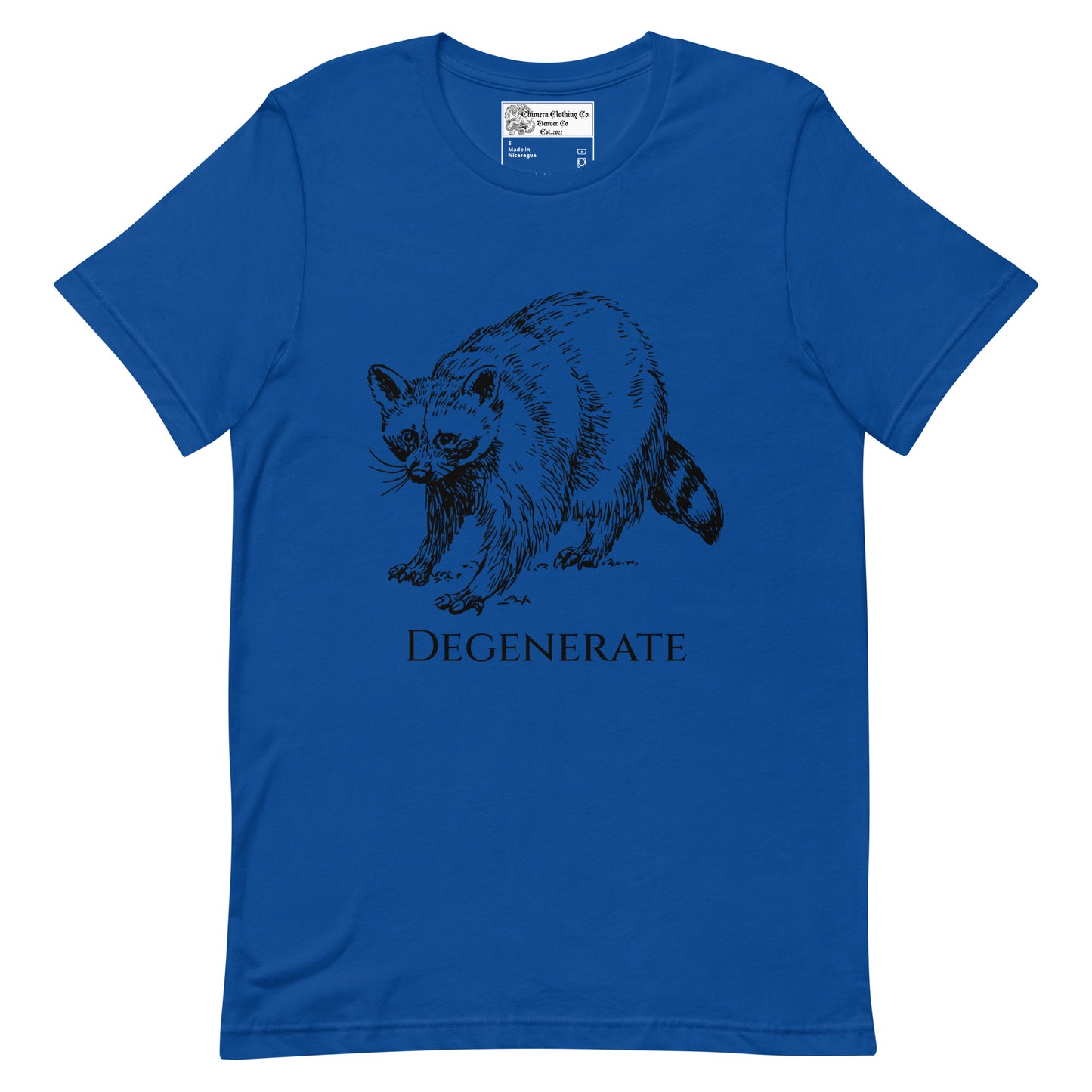 Degenerate Raccoon Unisex t-shirt