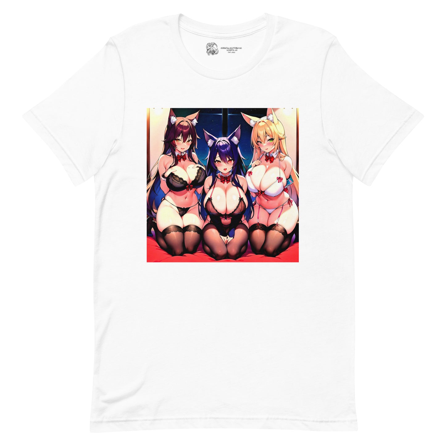 Kitty Waifu Threesome Unisex t-shirt