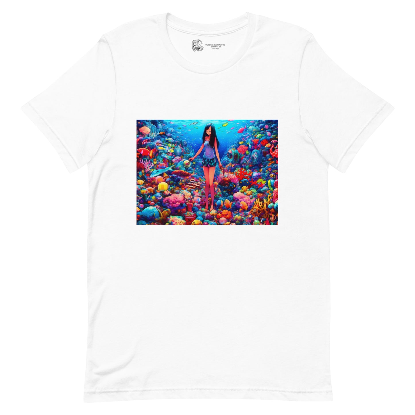 Ocean Anime Girl Unisex t-shirt