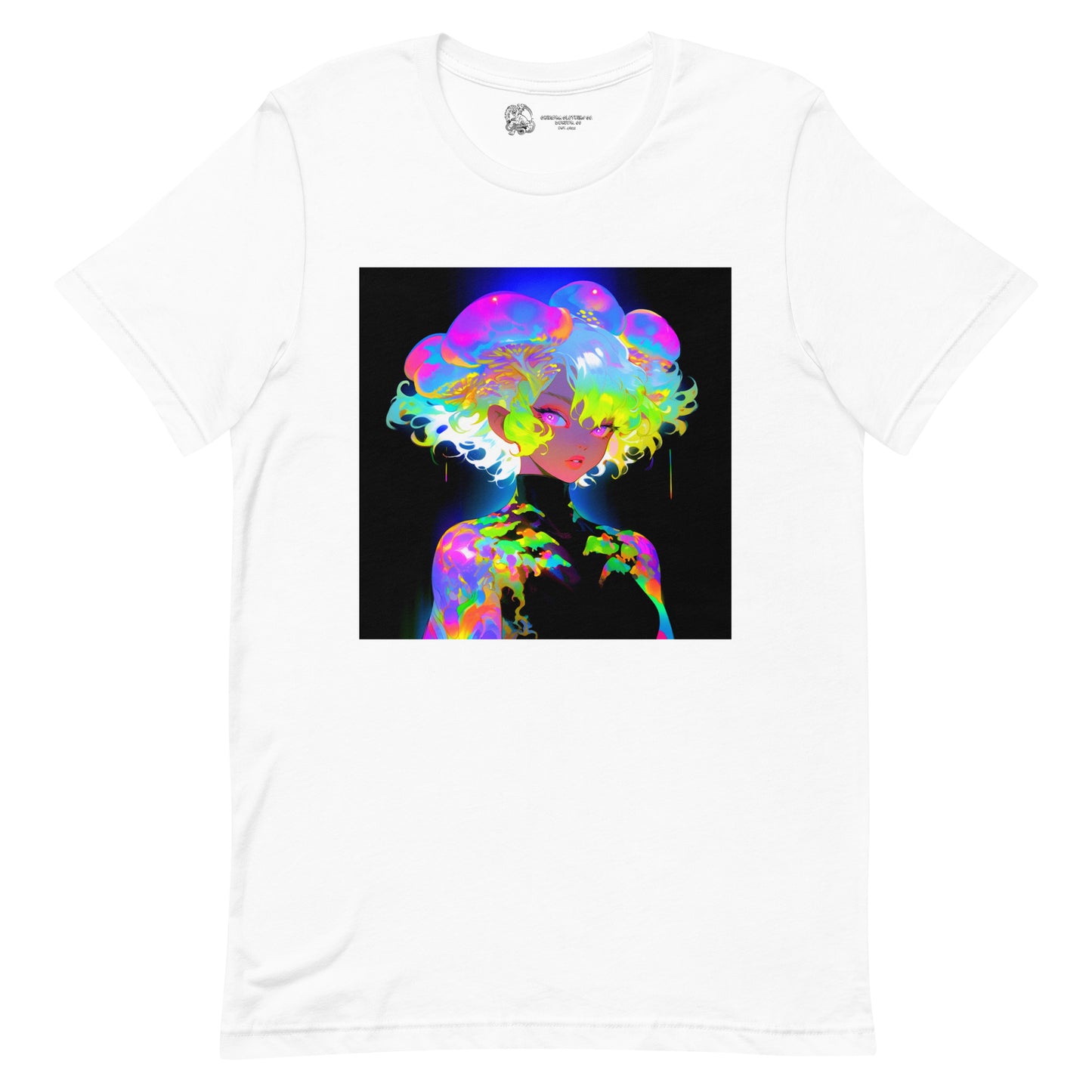 Rainbow Mushroom Anime Girl #2 Unisex t-shirt