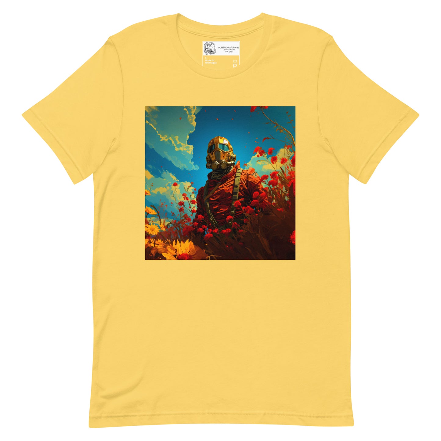 Soldier in the Flowers Unisex t-shirt