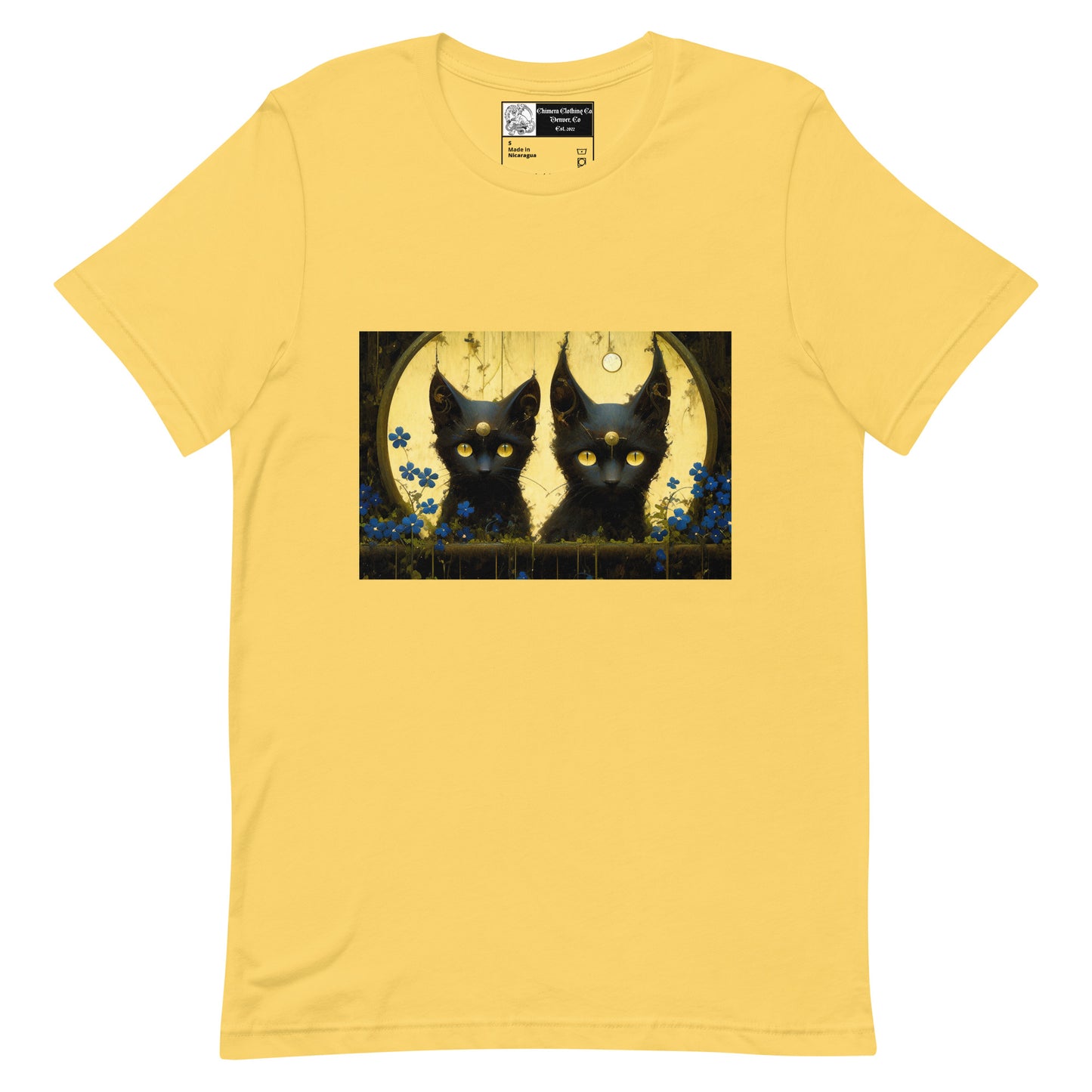 Black Cat Twins Unisex t-shirt