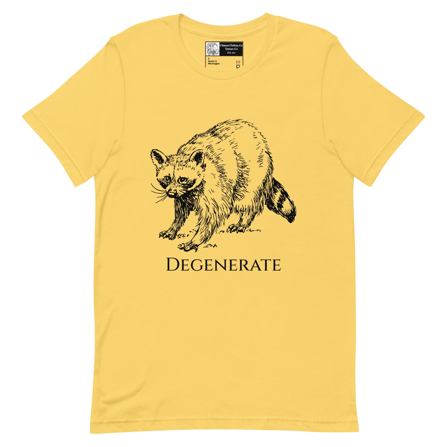 Degenerate Raccoon Unisex t-shirt