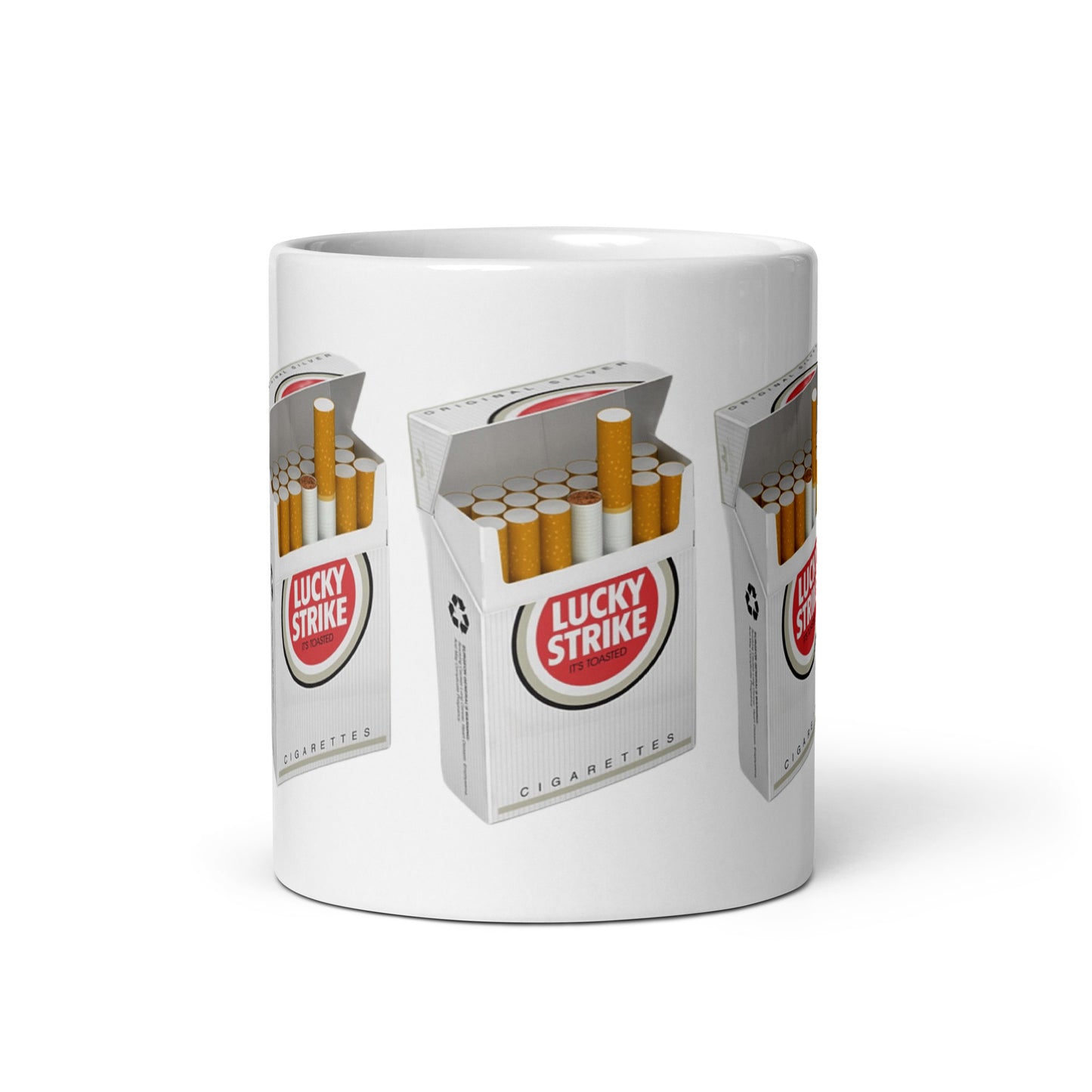 Lucky Strike Cigarettes 11oz White glossy coffee cup mug