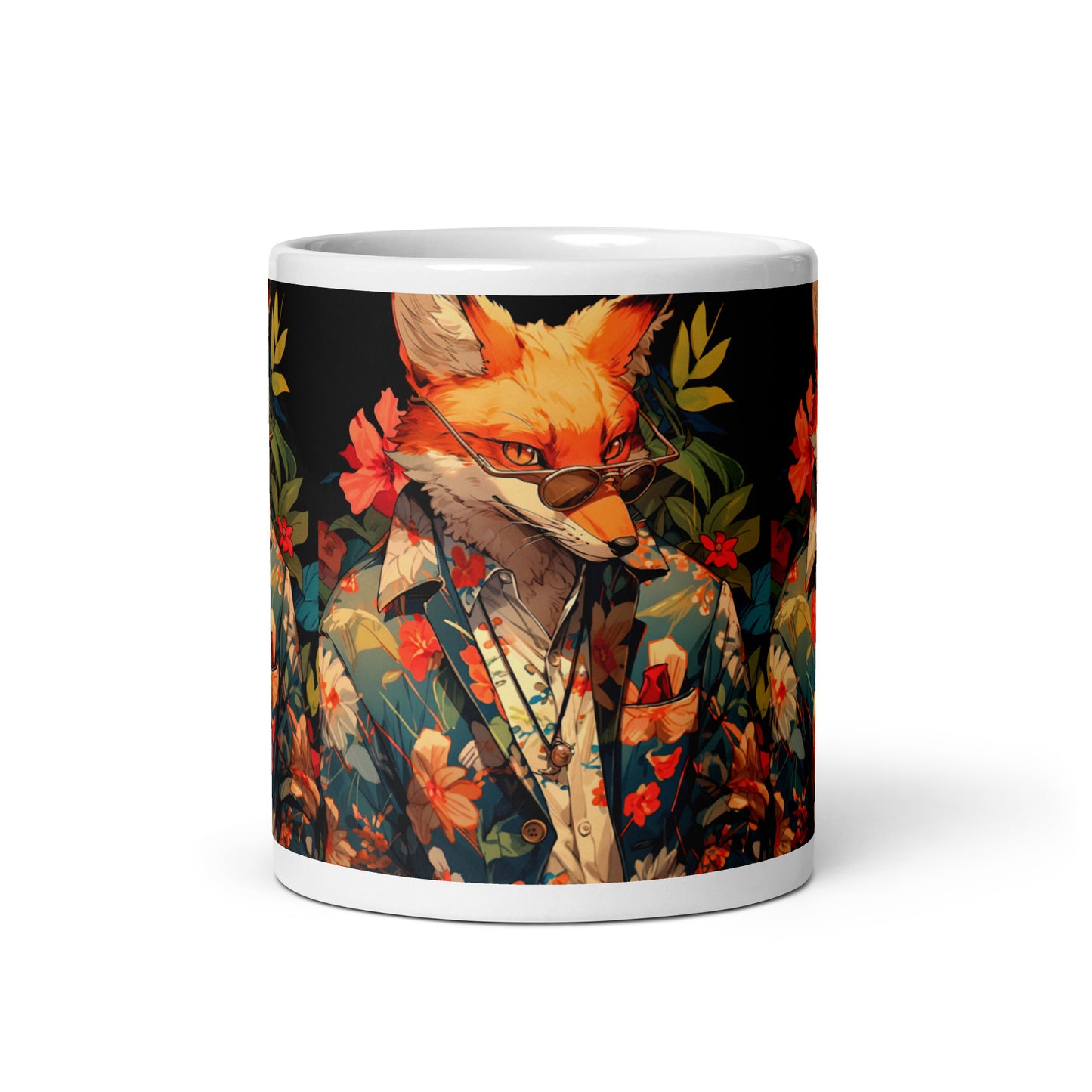 Boss Fox 11oz White glossy coffee cup mug