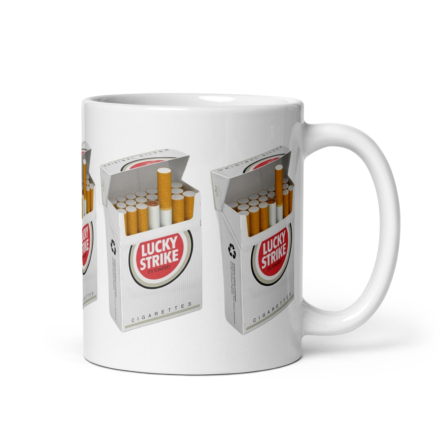 Lucky Strike Cigarettes 11oz White glossy coffee cup mug