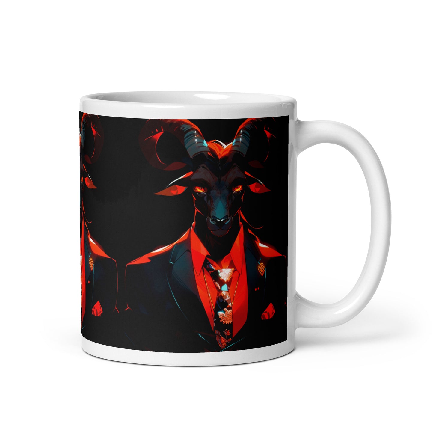 Boss Ram 11oz White glossy coffee cup mug