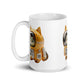 Astronaut Space Kitty Cat White glossy mug coffee cup