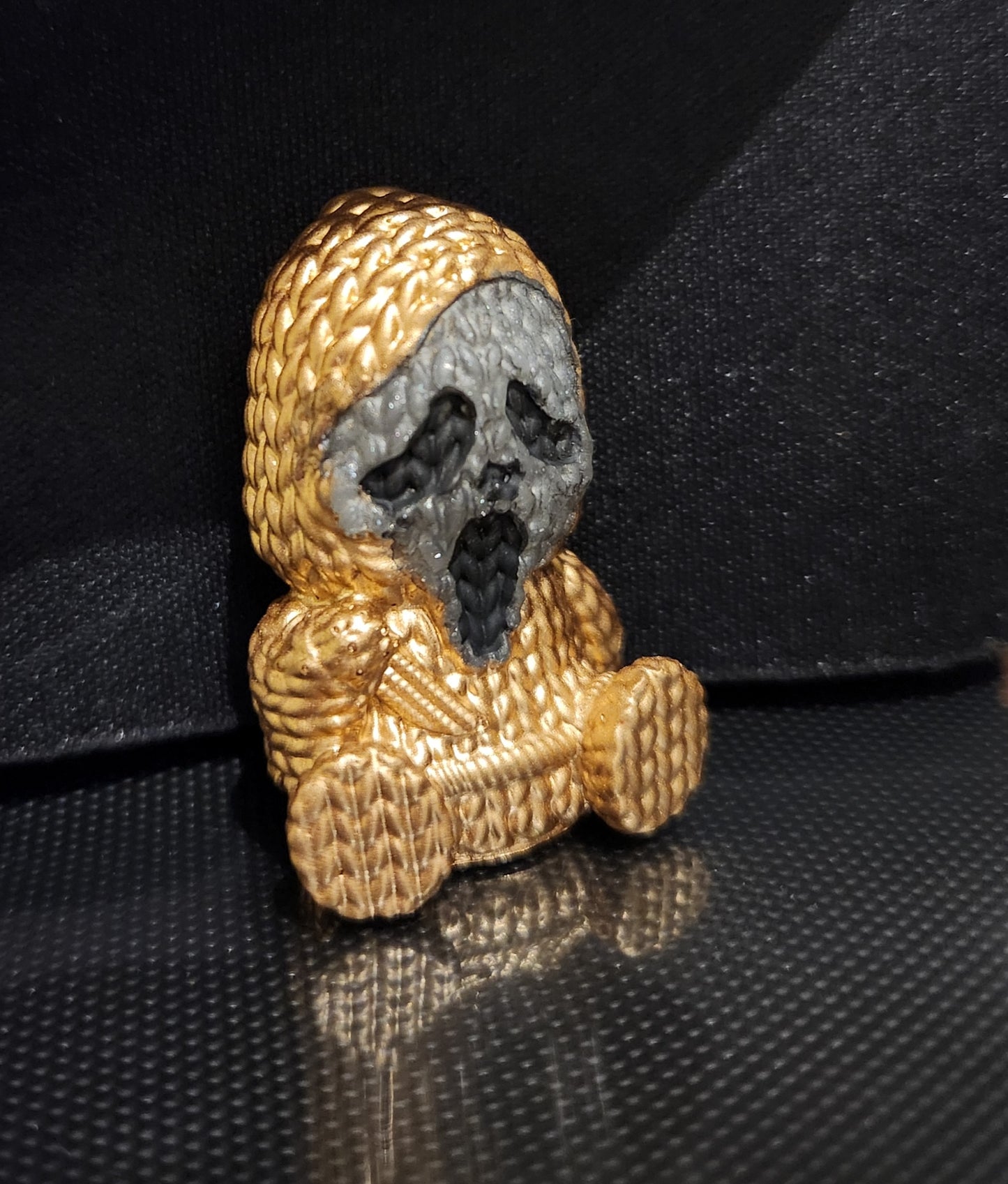 Small Gold Scream GhostFace Killer Resin Figure