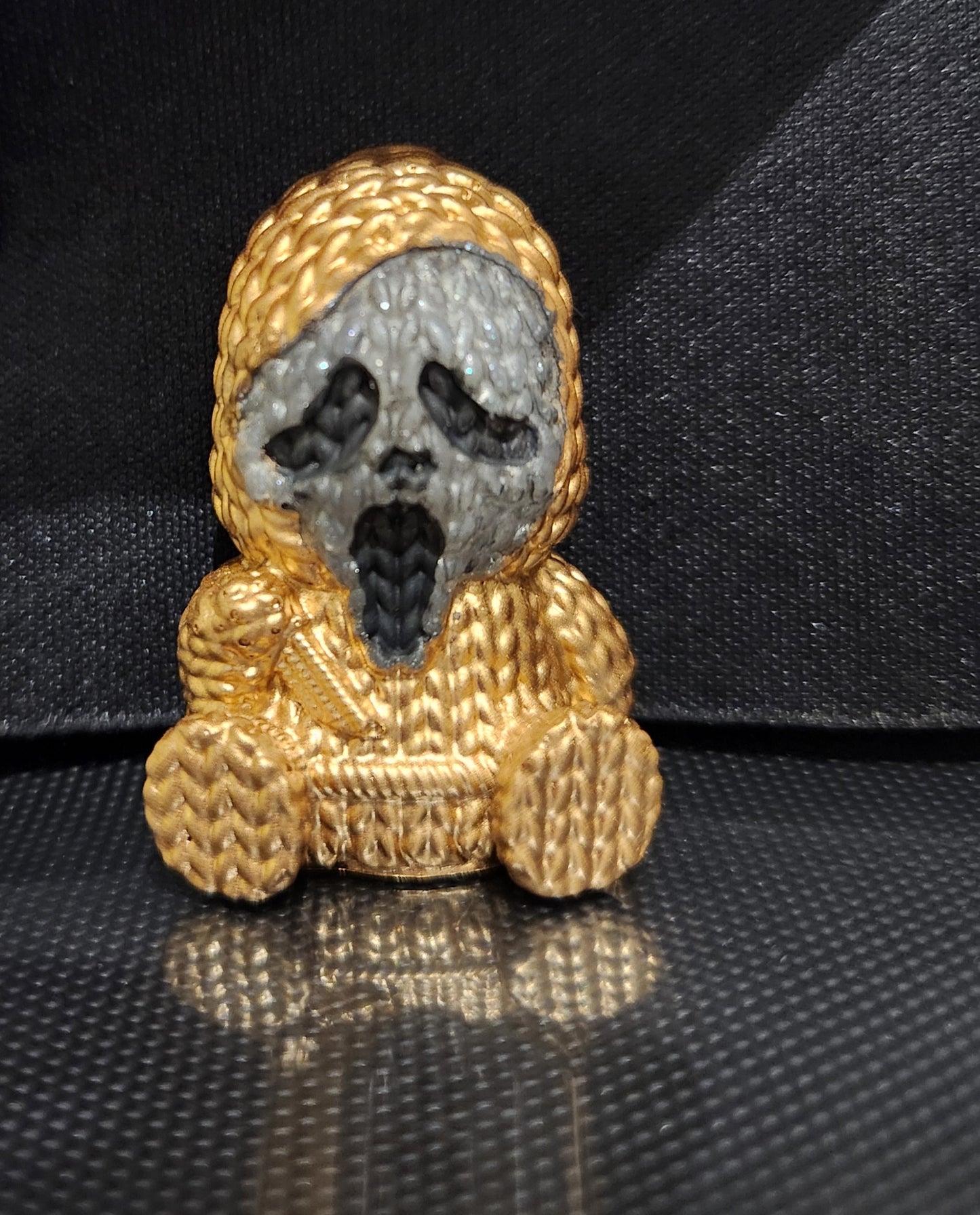 Small Gold Scream GhostFace Killer Resin Figure