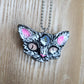 GLOWING Third Eye Kitty Cat Pendant Necklace