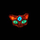 GLOWING Third Eye Kitty Cat Pendant Necklace