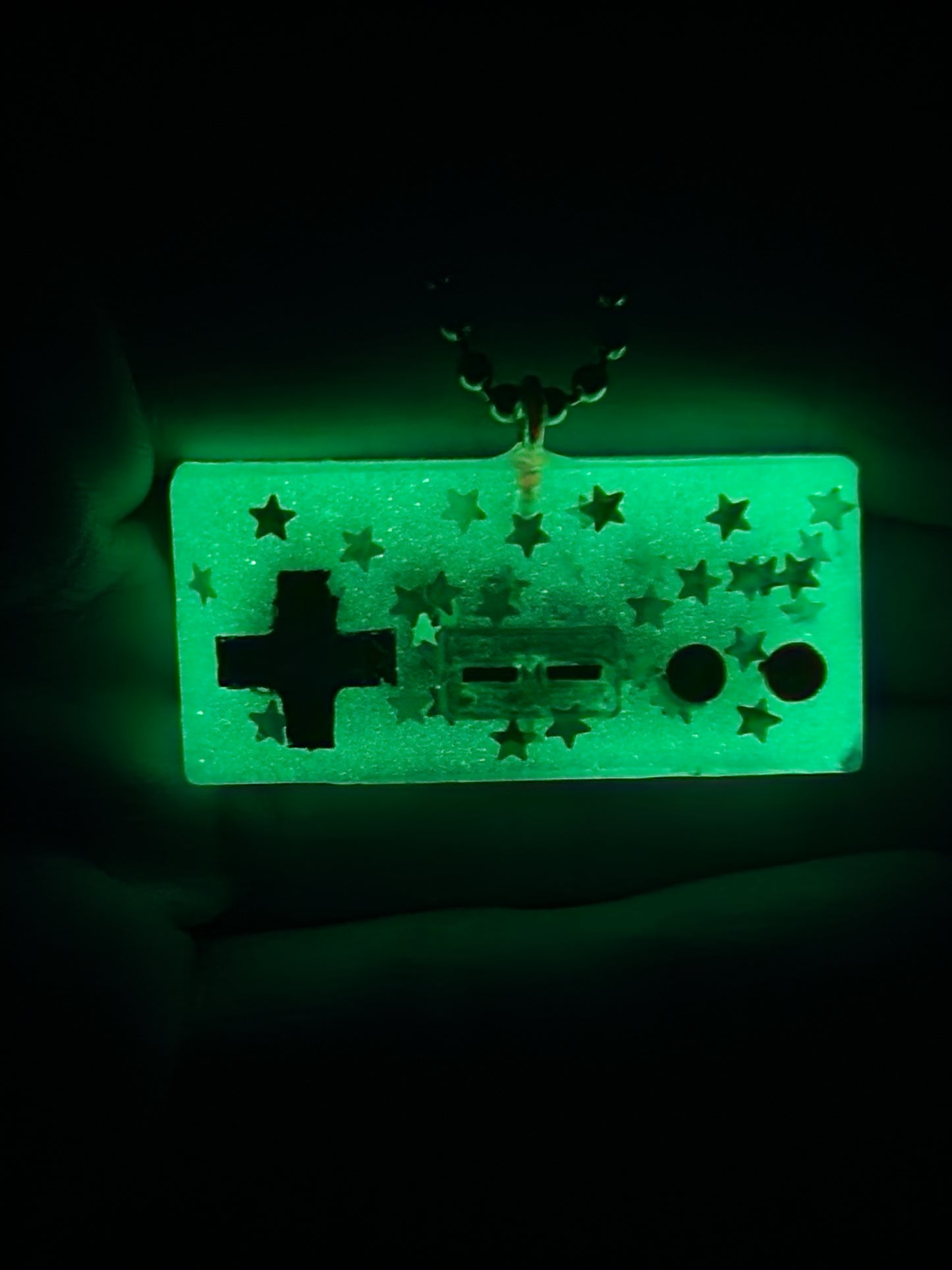 Glow in the Dark Game Controller Necklace Pendant