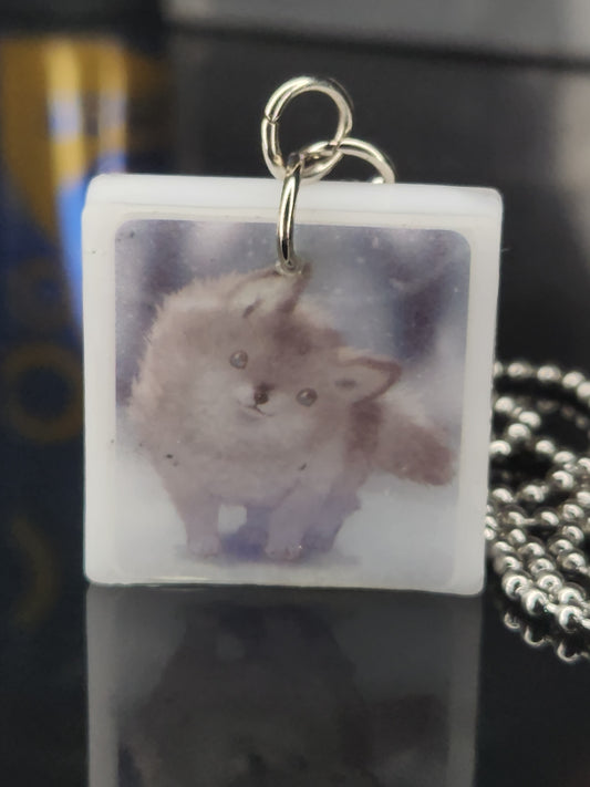 Wolf Pup Pendant Necklace