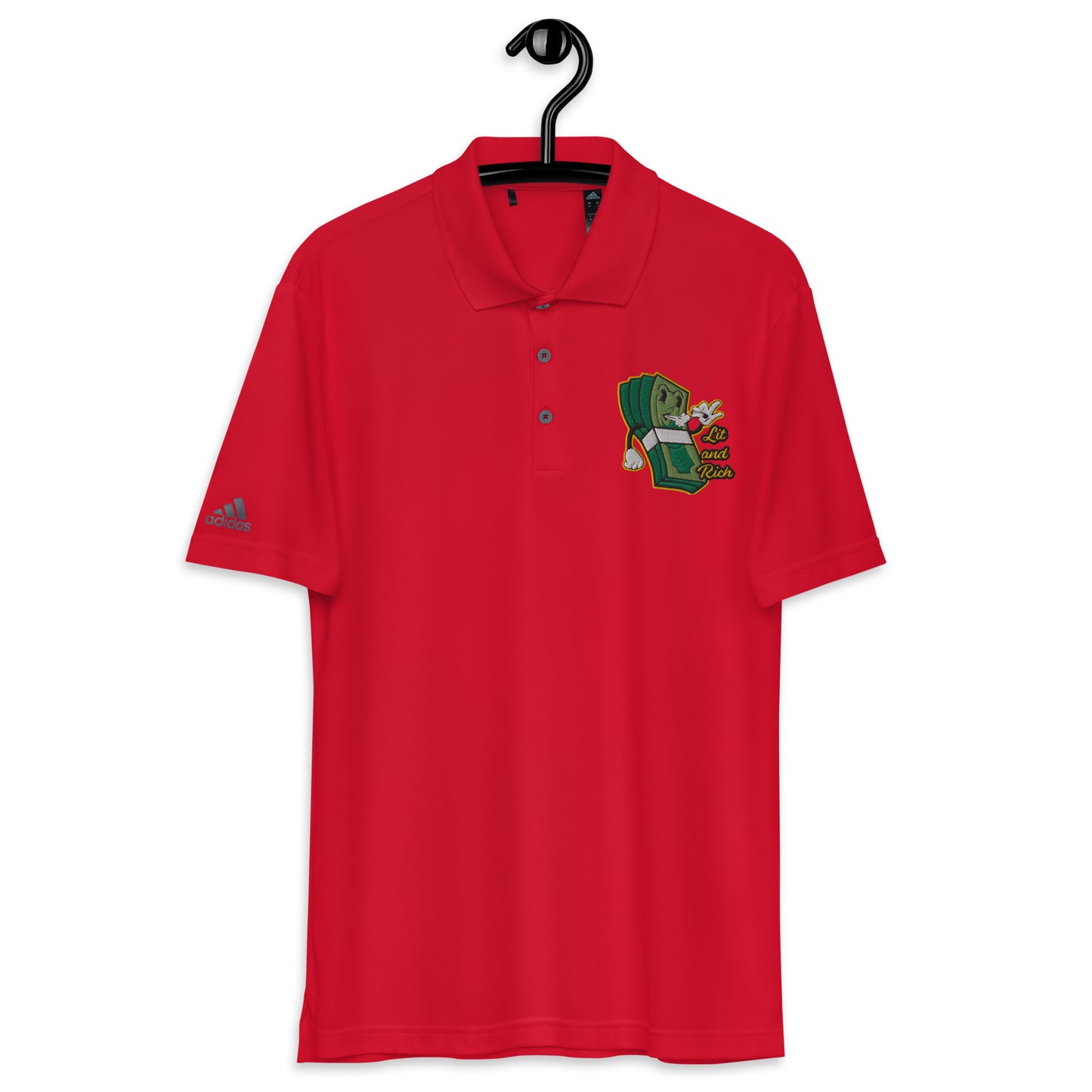 Lit and Rich Adidas x Chimera Collab performance polo shirt