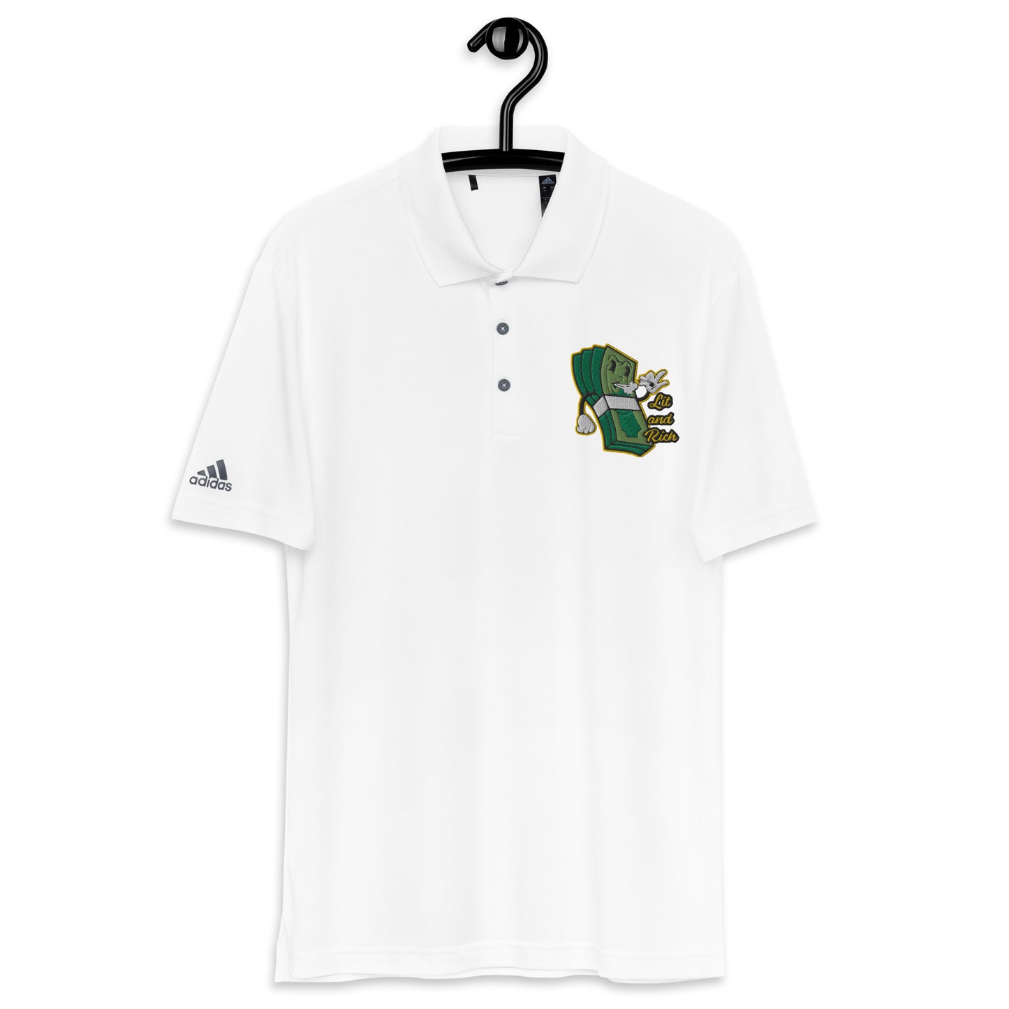 Lit and Rich Adidas x Chimera Collab performance polo shirt