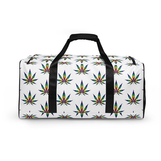 Rainbow Weed Leaf Duffle bag