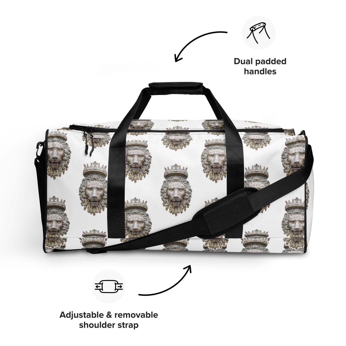 King Lion Sculpture Duffle bag