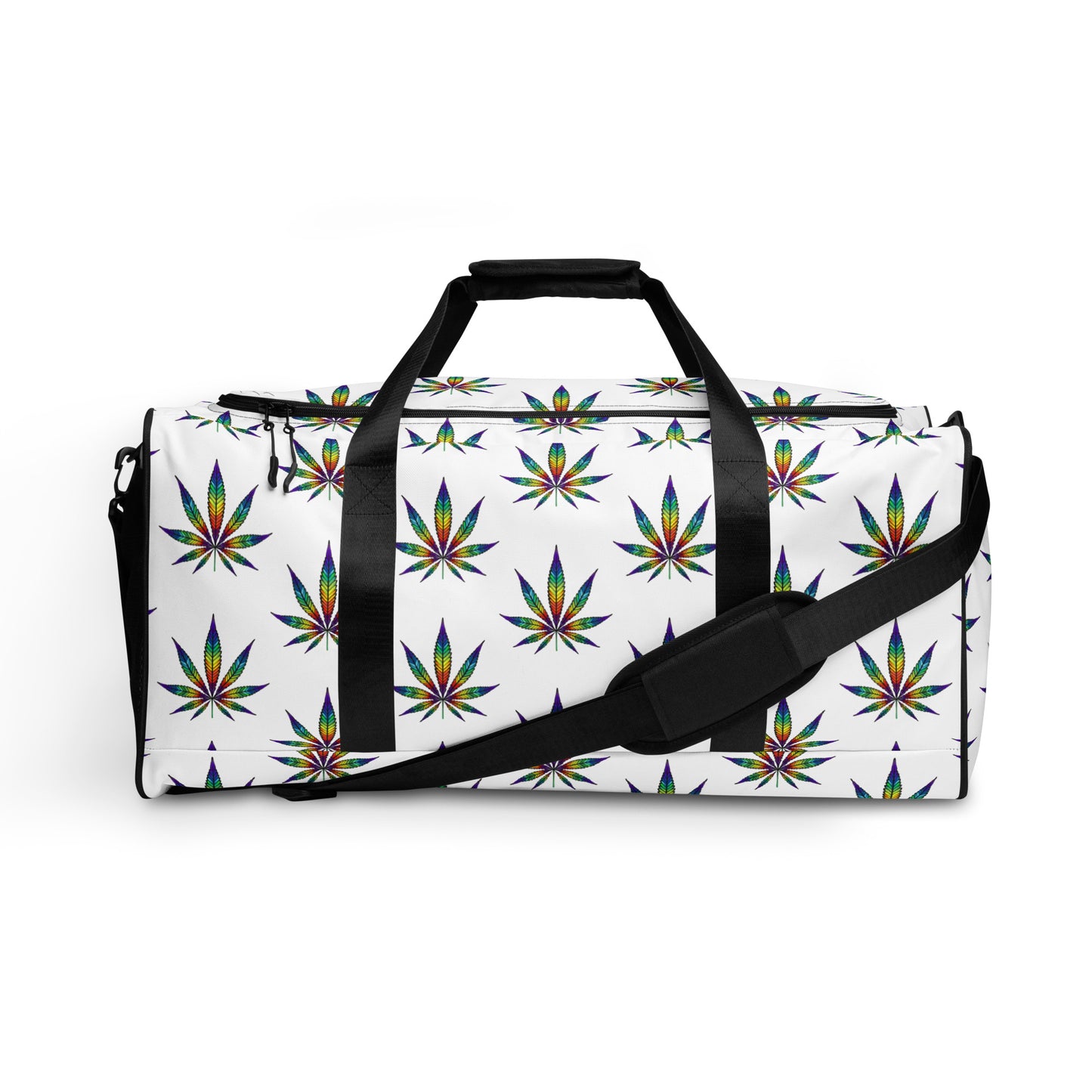 Rainbow Weed Leaf Duffle bag