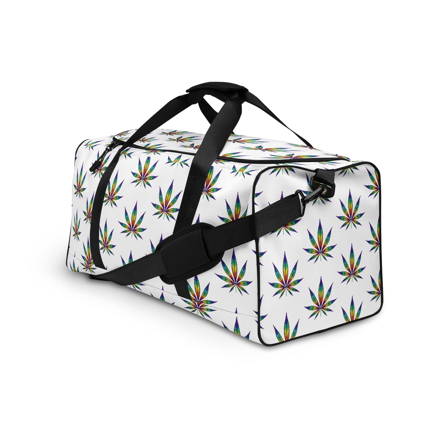 Rainbow Weed Leaf Duffle bag